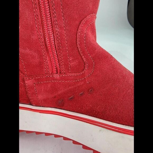 Santana Canada Maximo Snow Boot US 8 M Women's Red Platform Snow Pull-On Booys - Picture 9 of 15